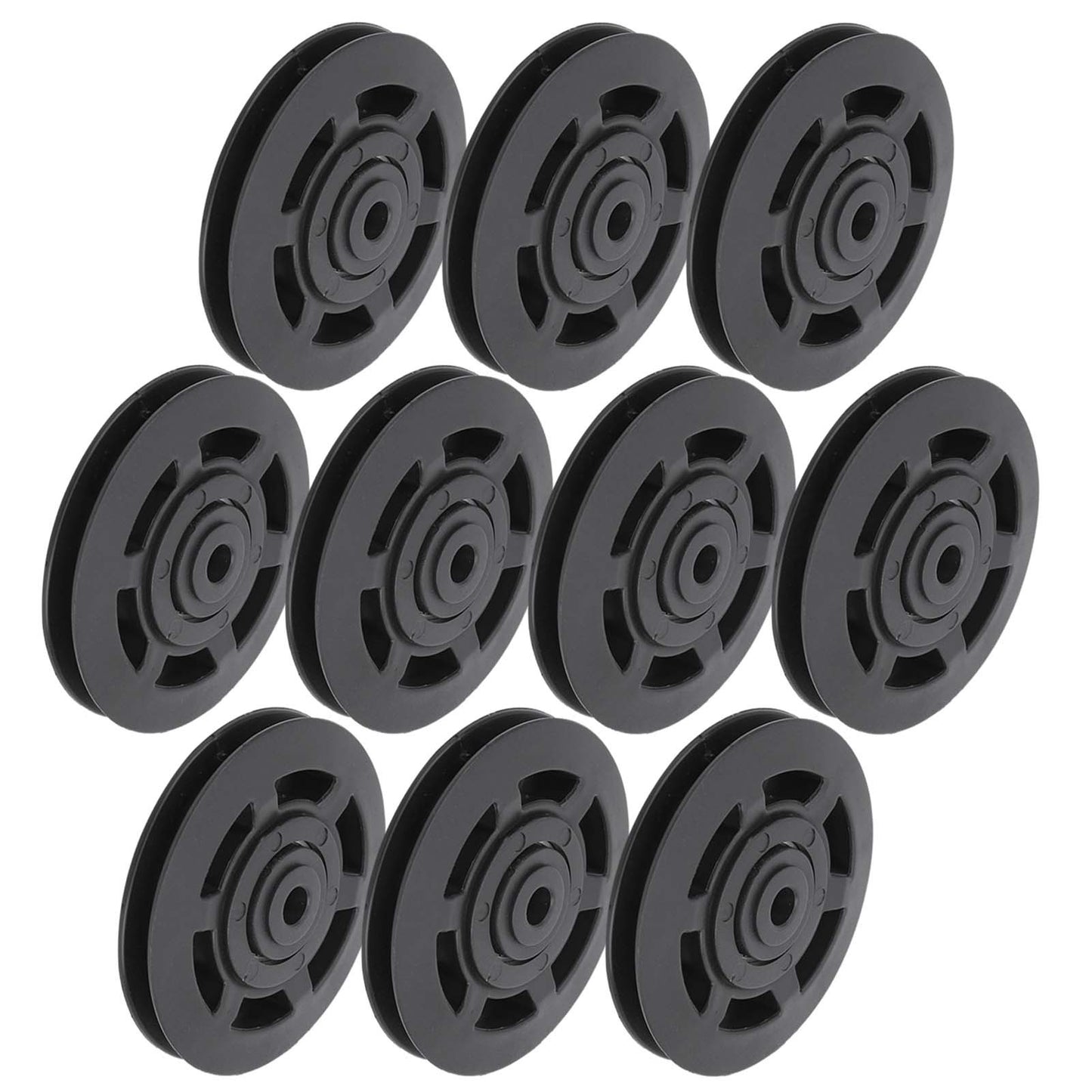 10Pcs 95mm Universal Nylon Bearing Pulley Wheels – Replacement for Gym & Fitness Equipment
