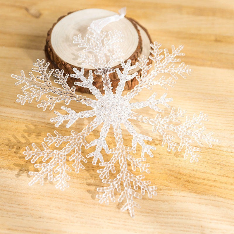 Acrylic Transparent Snowflake Christmas Tree Ornaments – Festive DIY Decorations