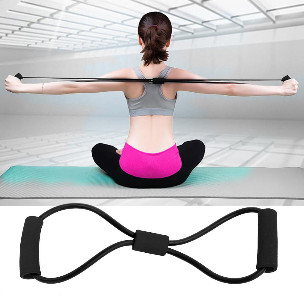 Resistance Stretch Rubber Band – Training Rope Tube for Workout, Yoga & Gym (Black)