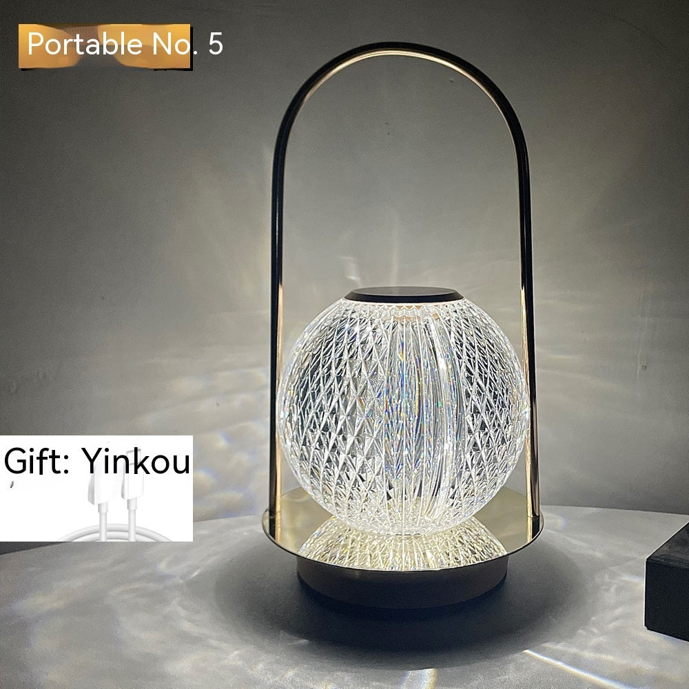 Metal Portable Ambience Light – Stylish Bedside Lamp for Cozy Home Decor