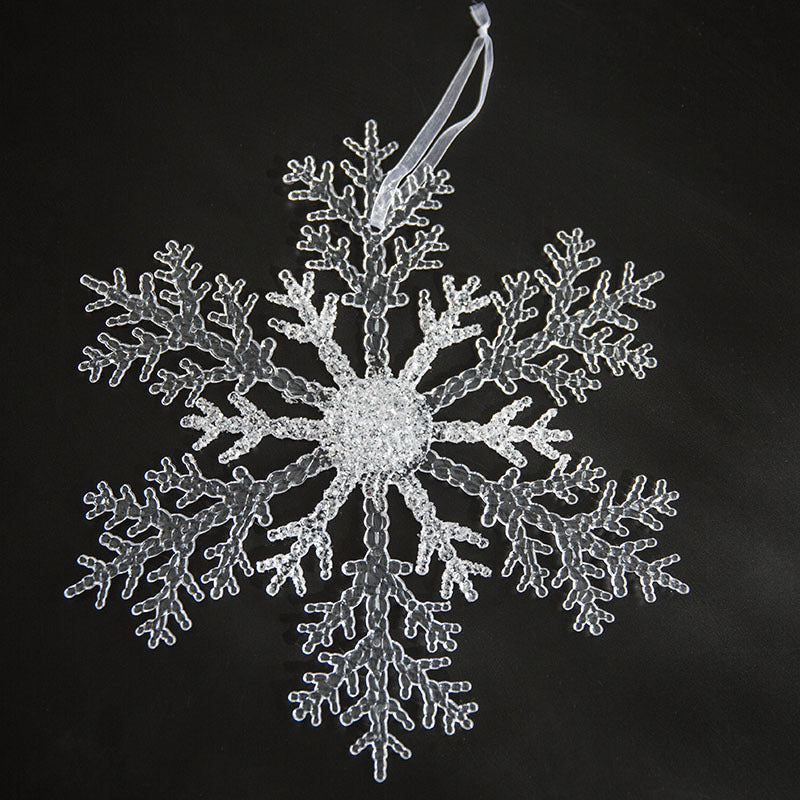 Acrylic Transparent Snowflake Christmas Tree Ornaments – Festive DIY Decorations