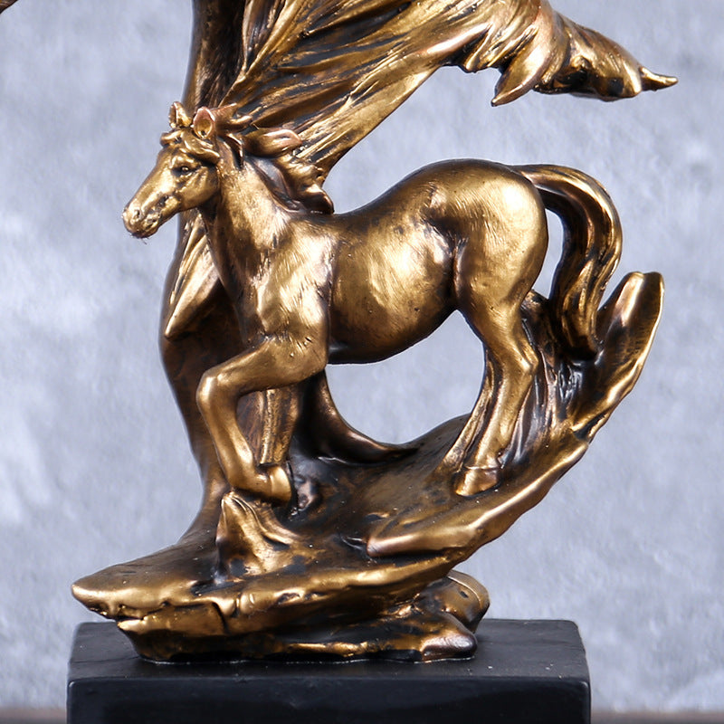 Trongwell Bronze Horse Sculpture – Elegant Home Decor Statue