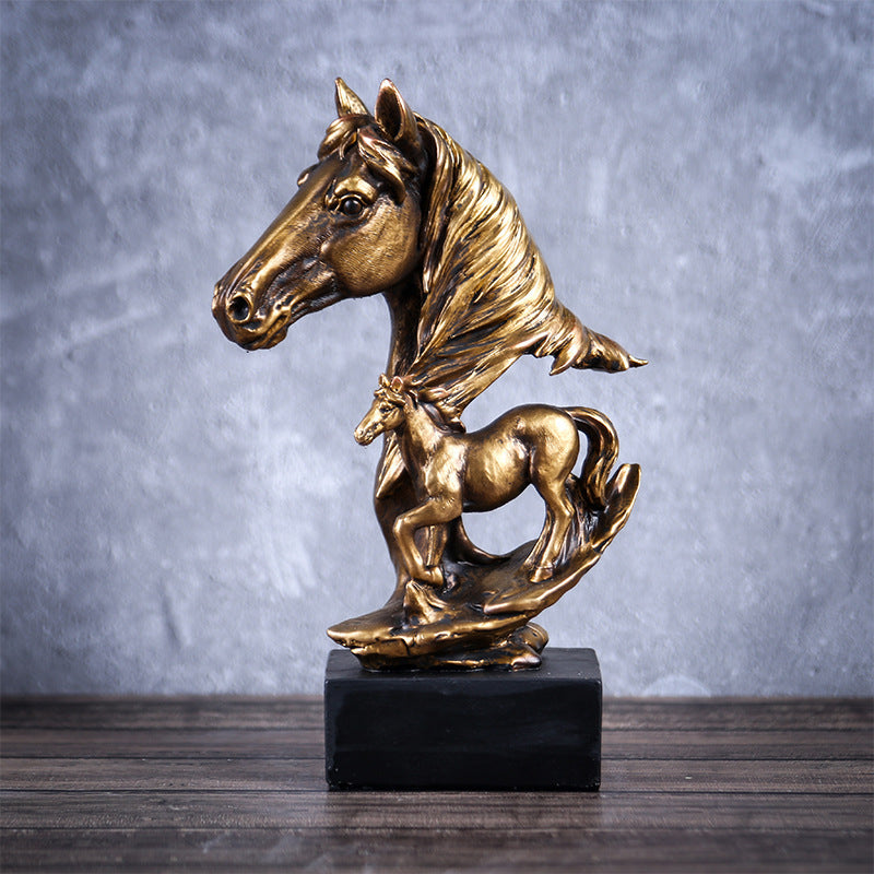 Trongwell Bronze Horse Sculpture – Elegant Home Decor Statue