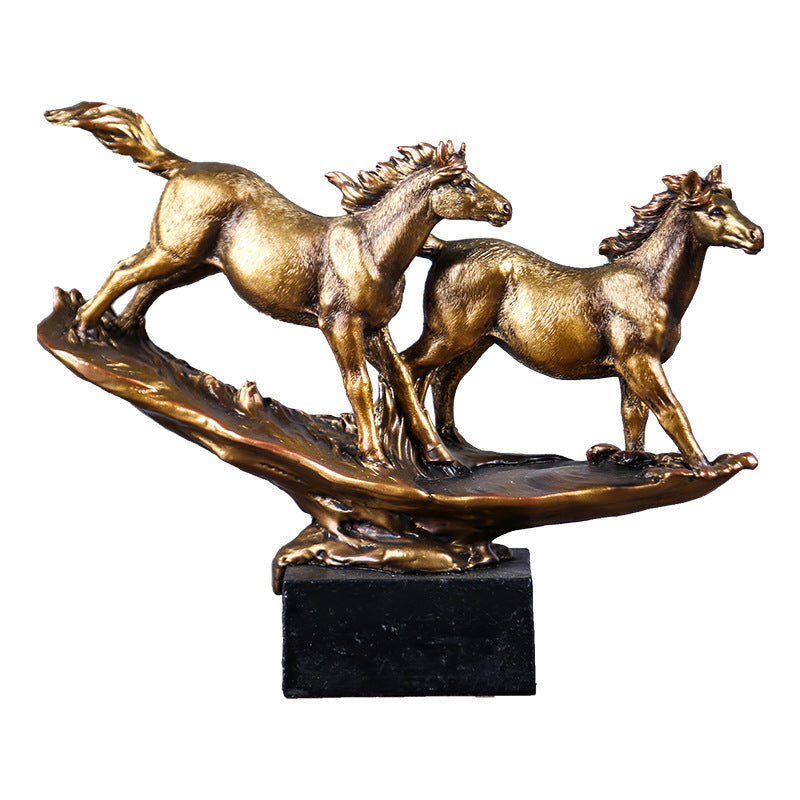 Trongwell Bronze Horse Sculpture – Elegant Home Decor Statue