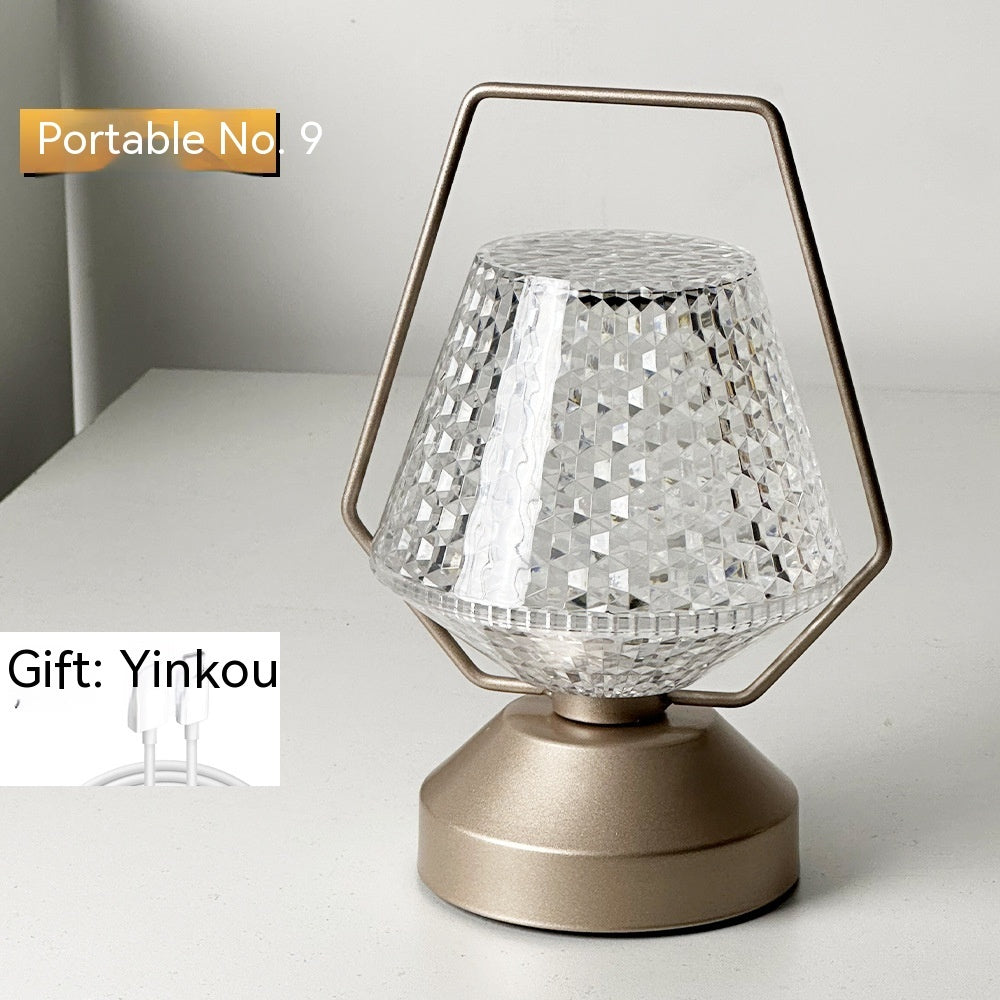 Metal Portable Ambience Light – Stylish Bedside Lamp for Cozy Home Decor