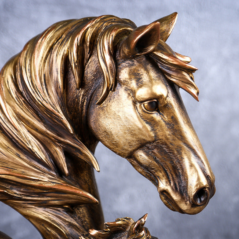 Trongwell Bronze Horse Sculpture – Elegant Home Decor Statue
