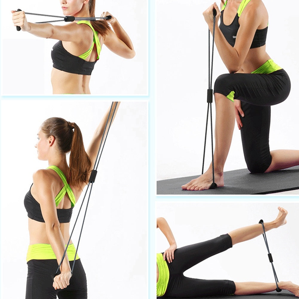Resistance Stretch Rubber Band – Training Rope Tube for Workout, Yoga & Gym (Black)