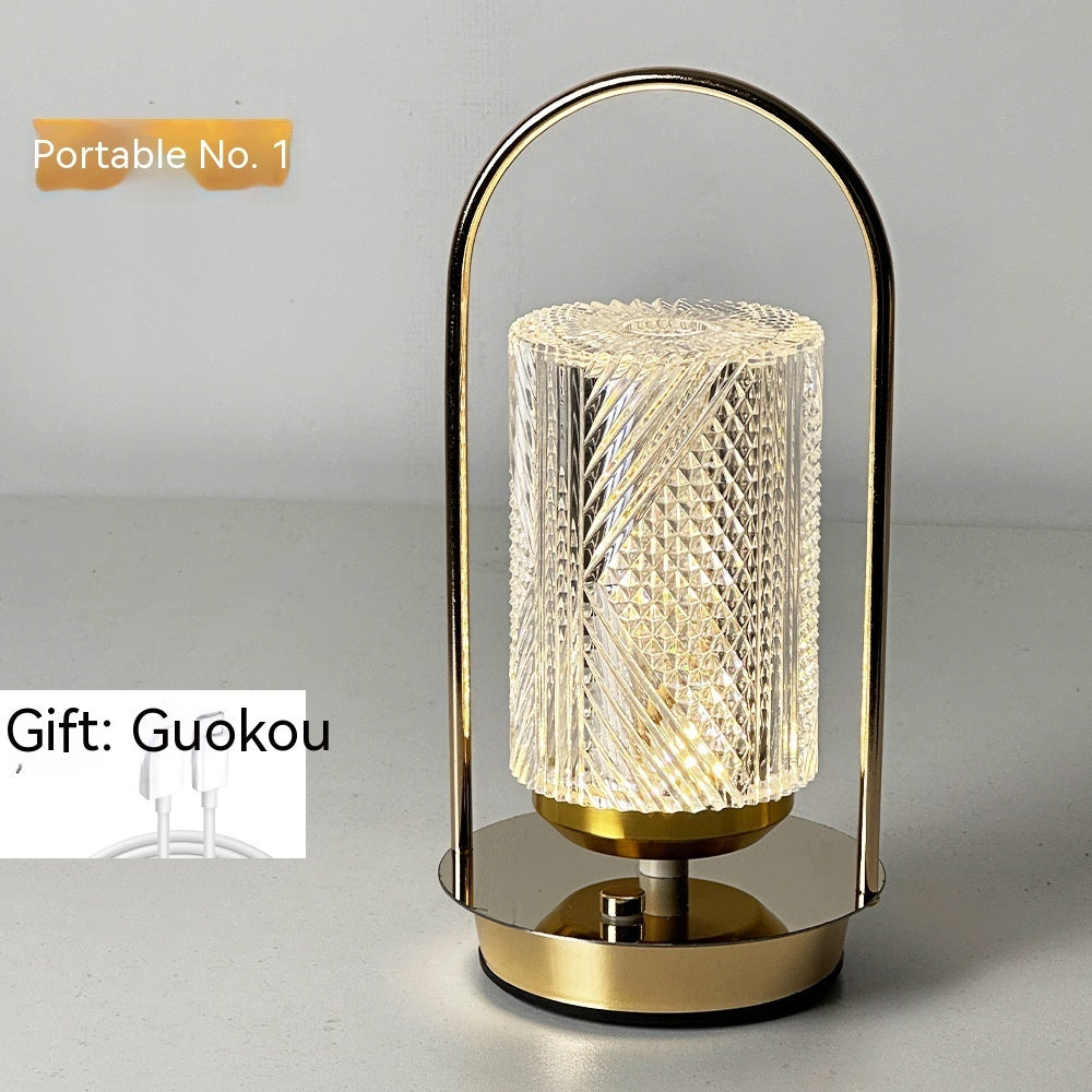 Metal Portable Ambience Light – Stylish Bedside Lamp for Cozy Home Decor