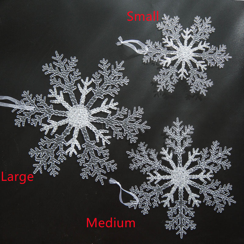 Acrylic Transparent Snowflake Christmas Tree Ornaments – Festive DIY Decorations
