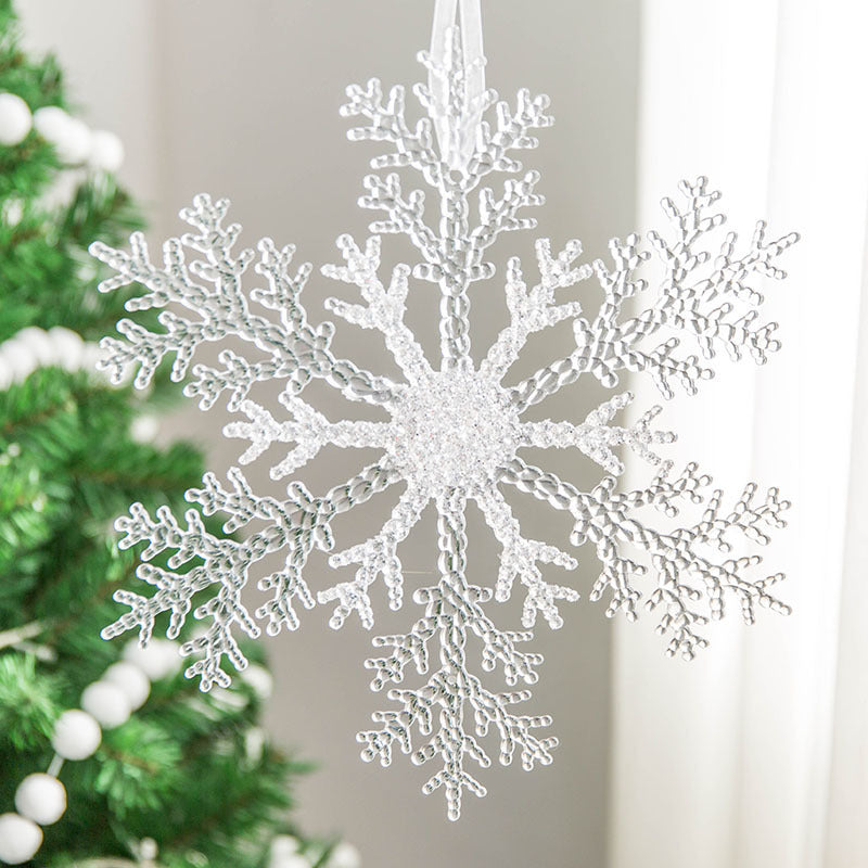 Acrylic Transparent Snowflake Christmas Tree Ornaments – Festive DIY Decorations