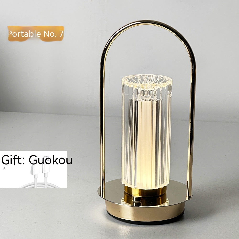 Metal Portable Ambience Light – Stylish Bedside Lamp for Cozy Home Decor