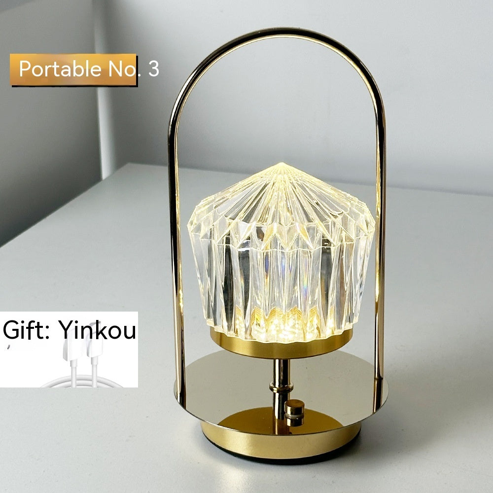 Metal Portable Ambience Light – Stylish Bedside Lamp for Cozy Home Decor