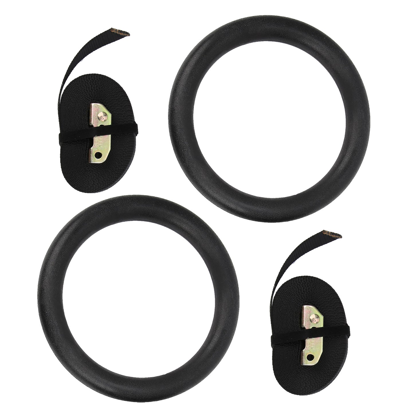 1 Pair Gymnastic Hanging Rings – Strength Training & Indoor Fitness Equipment (Black)