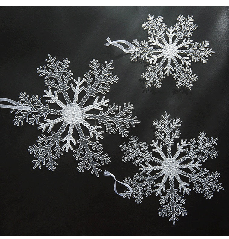 Acrylic Transparent Snowflake Christmas Tree Ornaments – Festive DIY Decorations