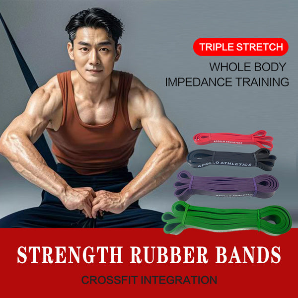 Latex Exercise Bands – Resistance Bands for Stretching, Powerlifting & Strength Training