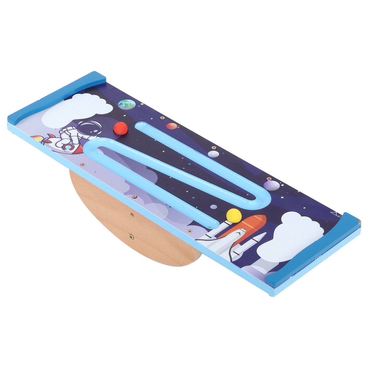 Wooden Balance Board – Anti-Slip Roller Board for Balance Training & Core Strength