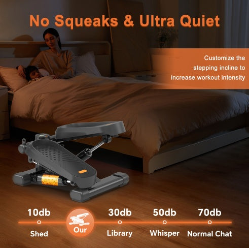 330LBS Capacity Mini Stepper with Resistance Bands & LCD Monitor – Home Office Fitness