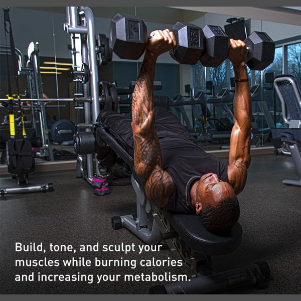 15LB Rubber-Coated Cast Iron Dumbbells – Durable 2-Handle Design for Strength Training