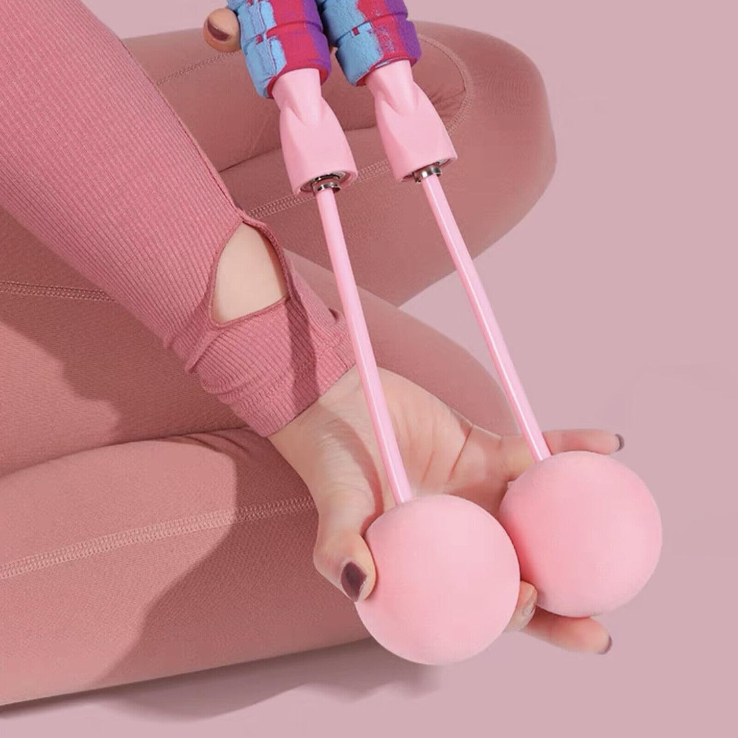 2-in-1 Adjustable Ropeless & Weighted Jump Rope – Cordless Skipping for Cardio, CrossFit & Fitness