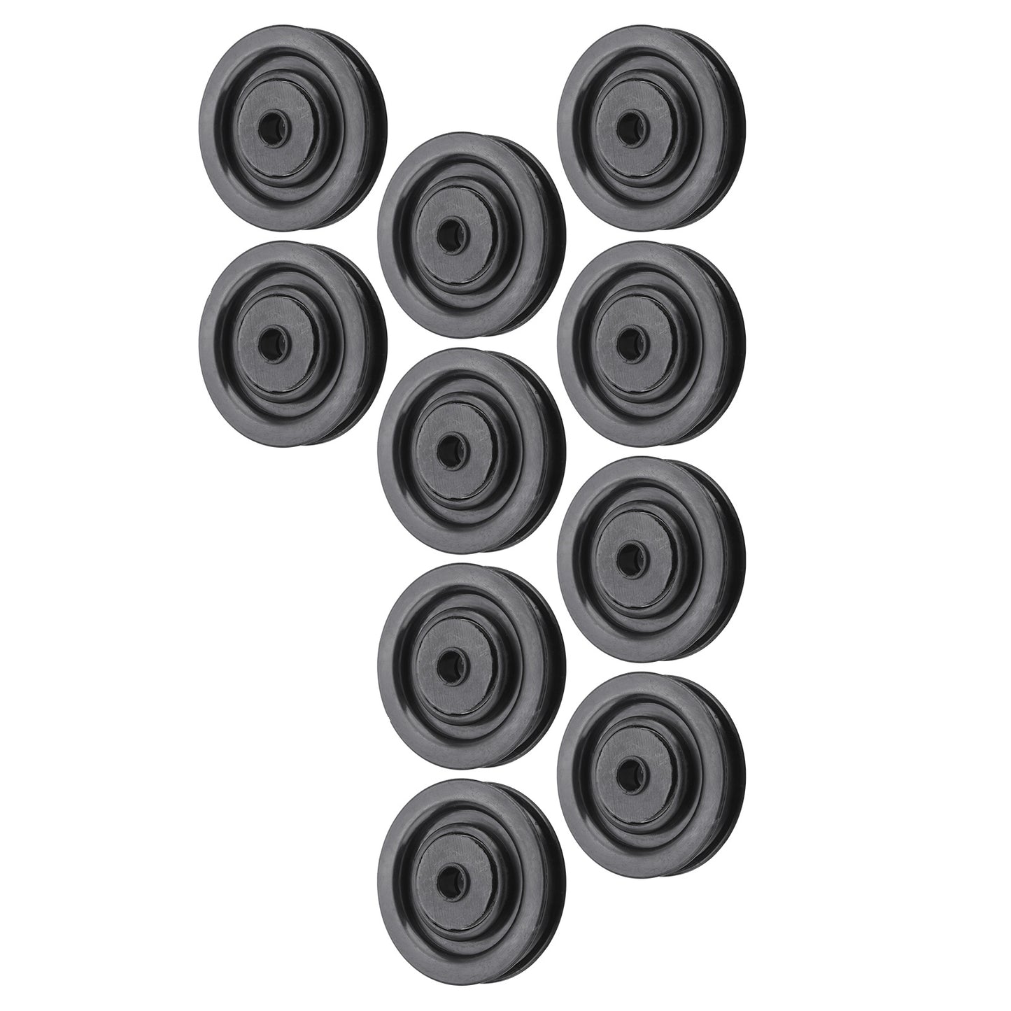 10Pcs Universal Pulley Wheels – 75mm Nylon Bearing Core for Fitness Hoisting Equipment