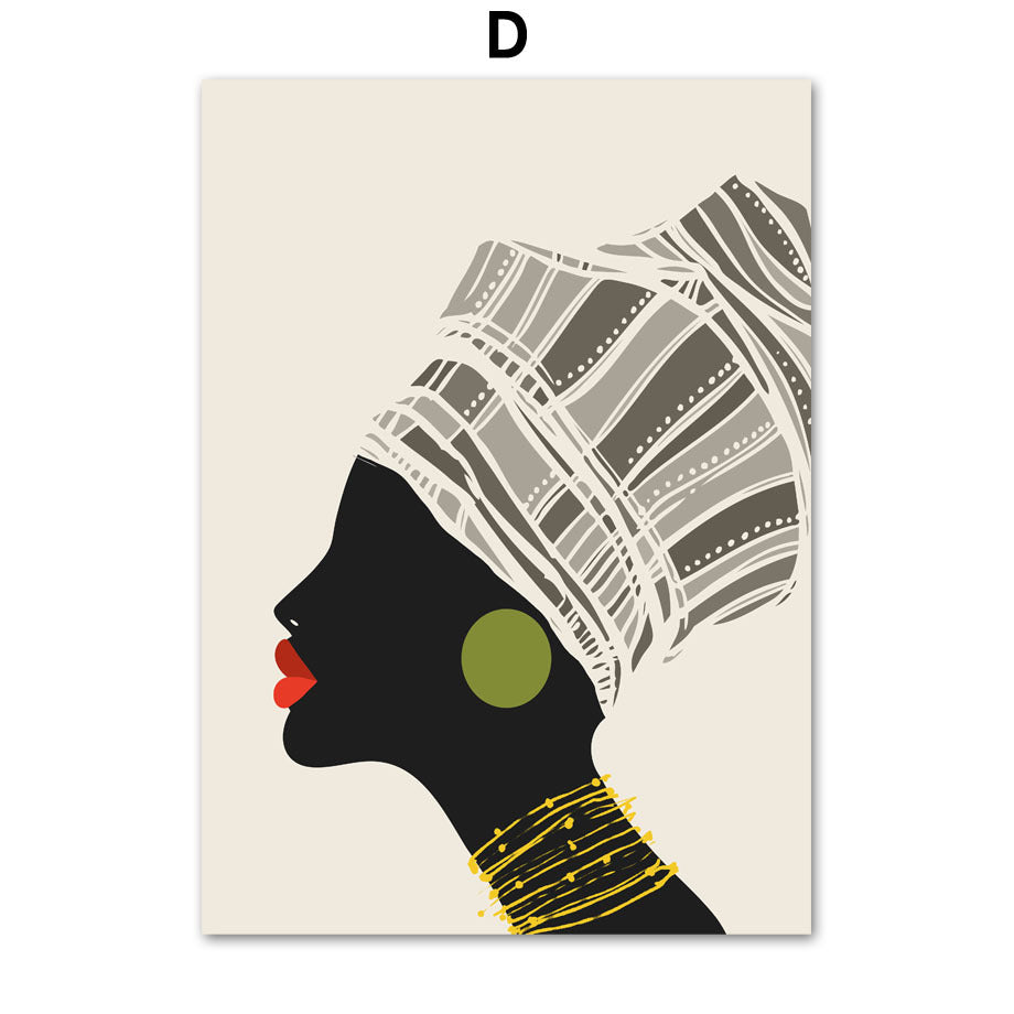 Abstract Girl Canvas Painting – Modern Artistic Home Decor