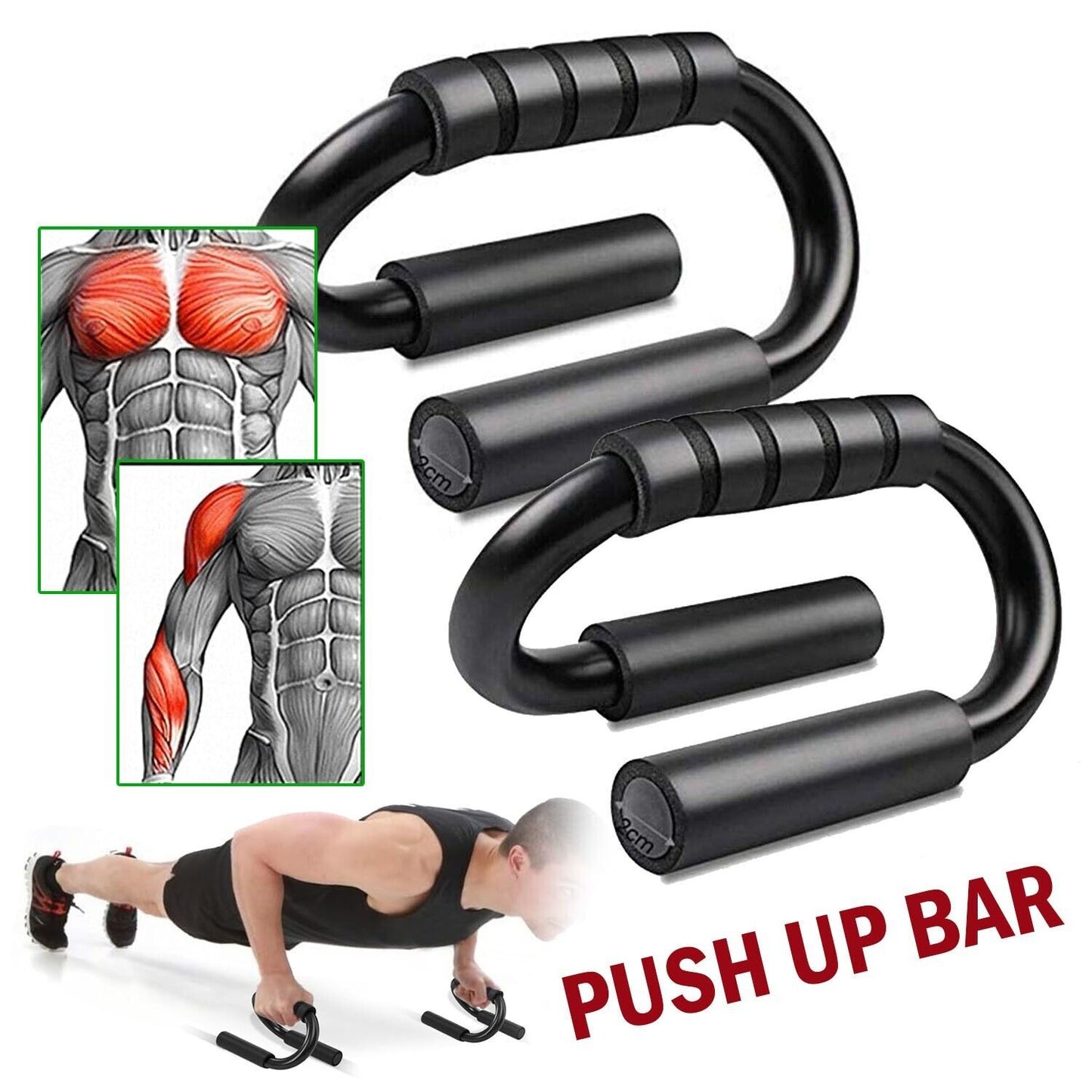 Body Sculpted Push-Up Bars – Ergonomic Press Handles for Strength & Fitness Training