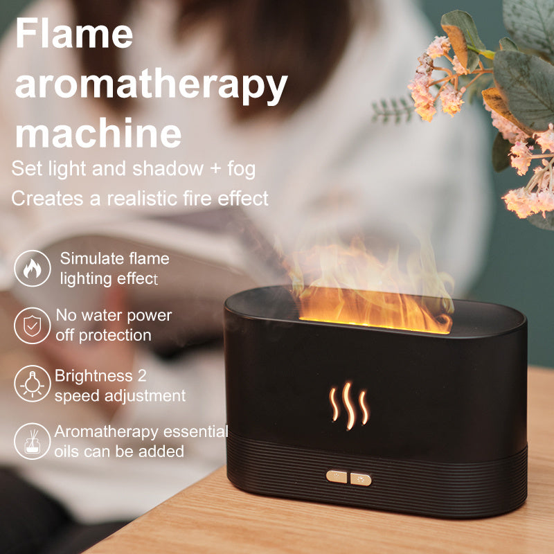 Fire Flame Humidifier & Aroma Diffuser – Ultrasonic Essential Oil Air Purifier
