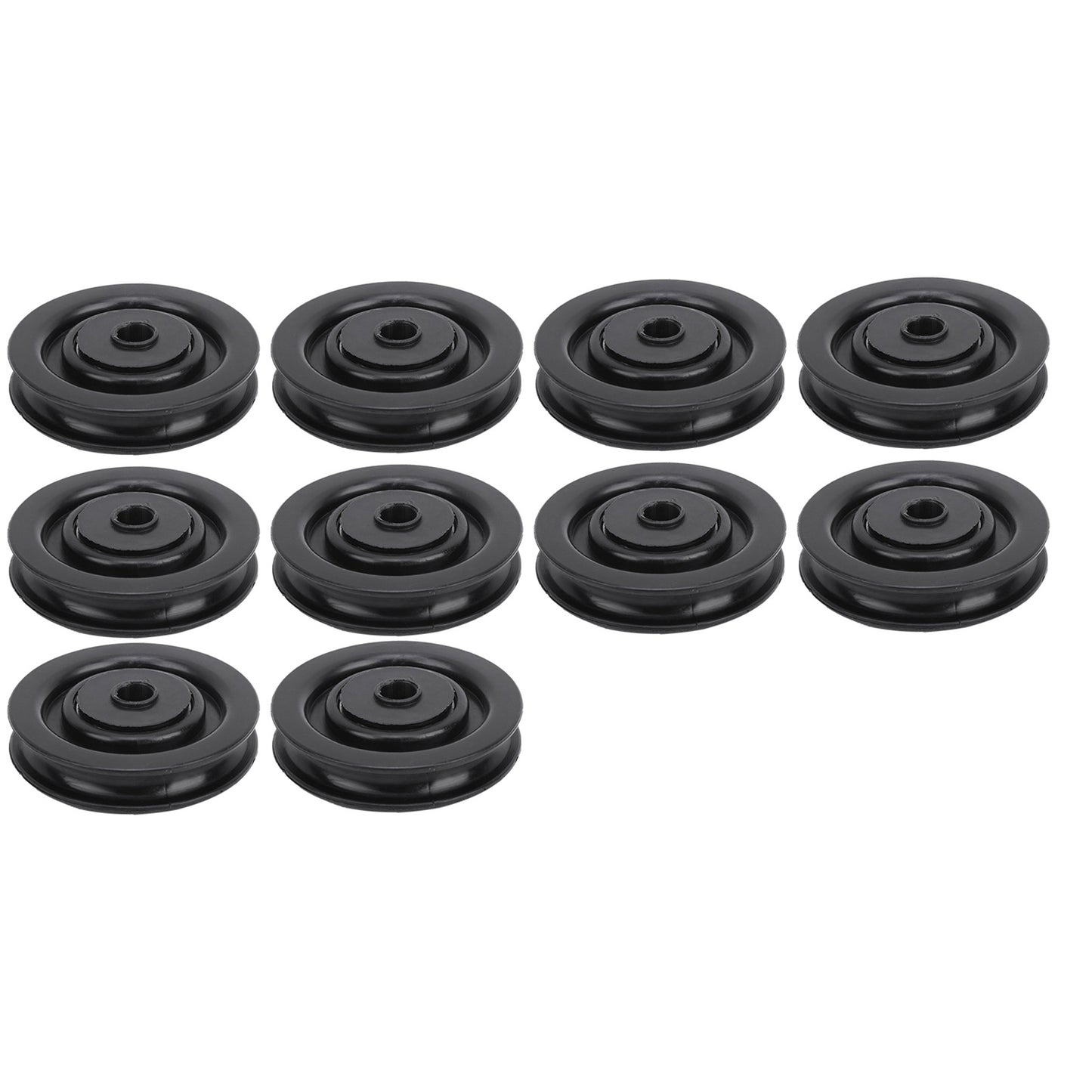 10Pcs Universal Pulley Wheels – 75mm Nylon Bearing Core for Fitness Hoisting Equipment