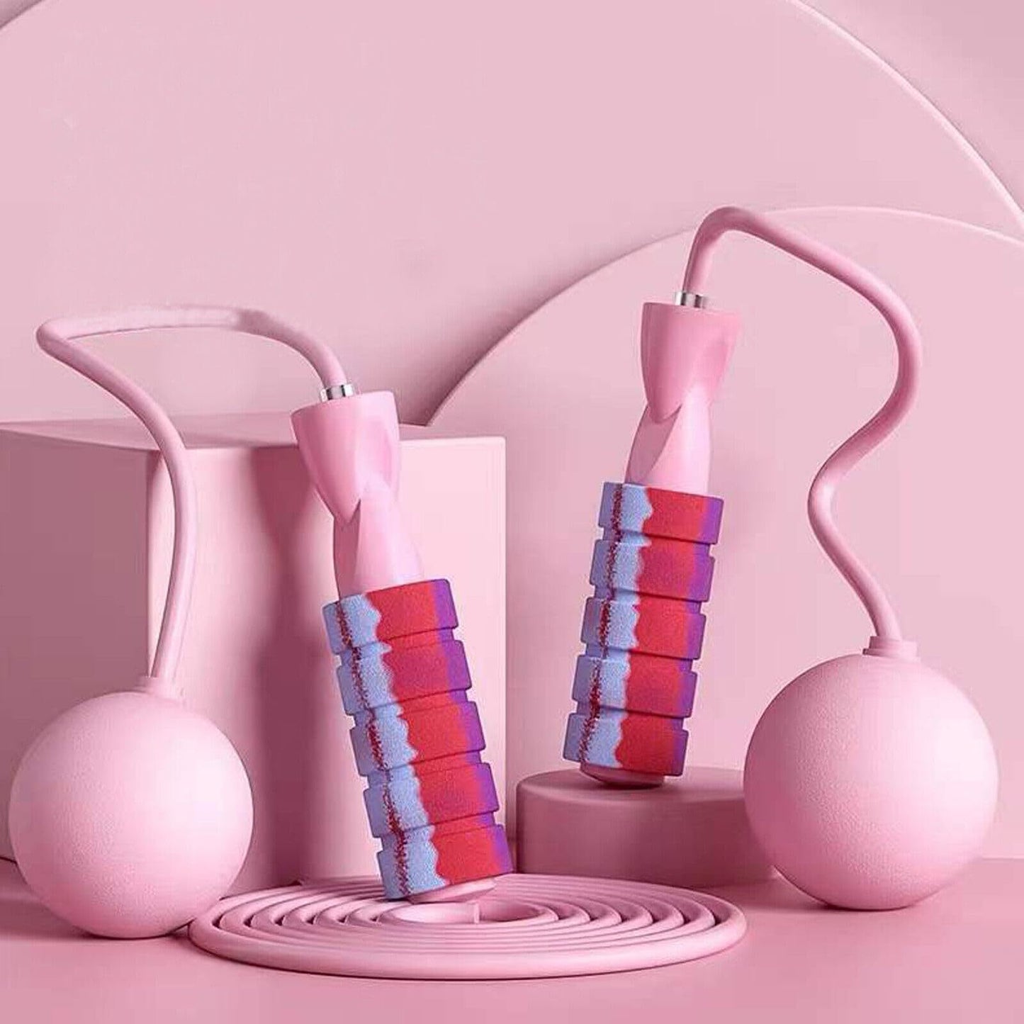 2-in-1 Adjustable Ropeless & Weighted Jump Rope – Cordless Skipping for Cardio, CrossFit & Fitness