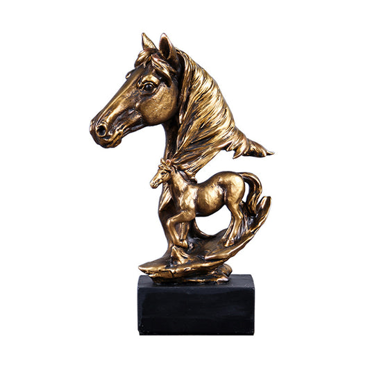 Trongwell Bronze Horse Sculpture – Elegant Home Decor Statue