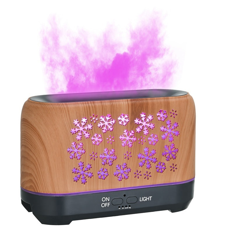 Christmas Snowflake Aromatherapy Humidifier – Colorful LED Diffuser for Home