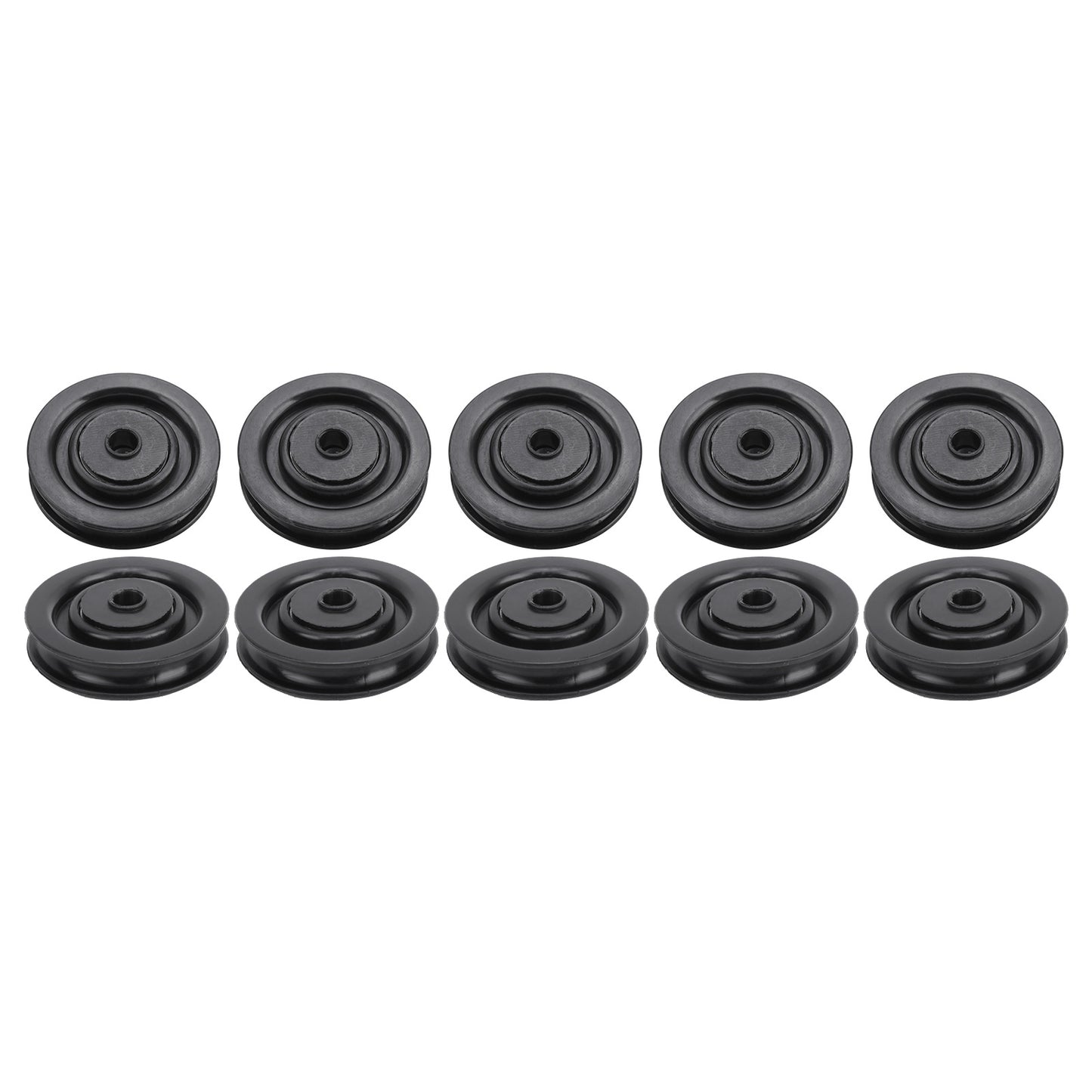10Pcs Universal Pulley Wheels – 75mm Nylon Bearing Core for Fitness Hoisting Equipment
