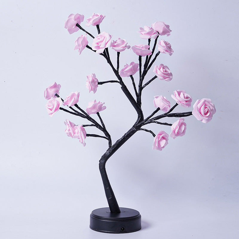 Flower Tree Rose Lamp – USB Fairy Light for Weddings, Valentine’s & Home Decor