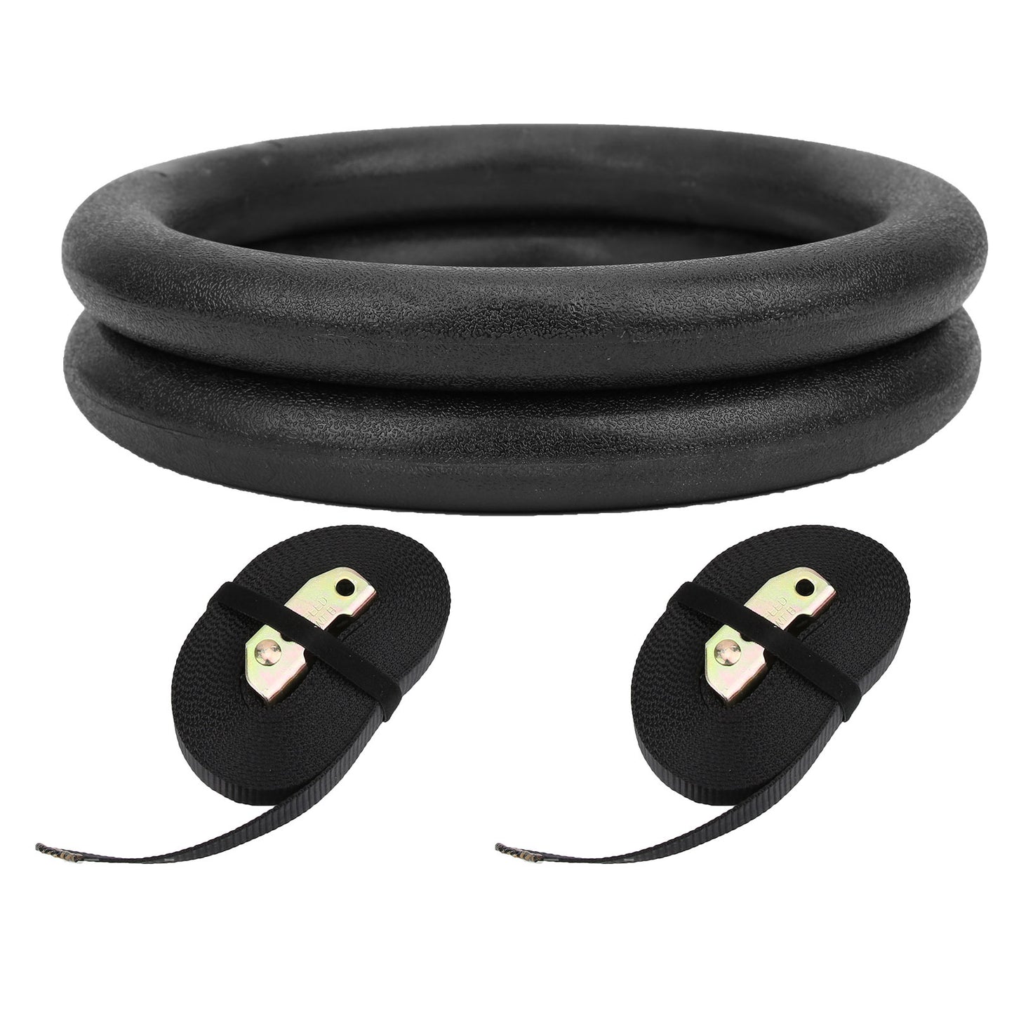 1 Pair Gymnastic Hanging Rings – Strength Training & Indoor Fitness Equipment (Black)