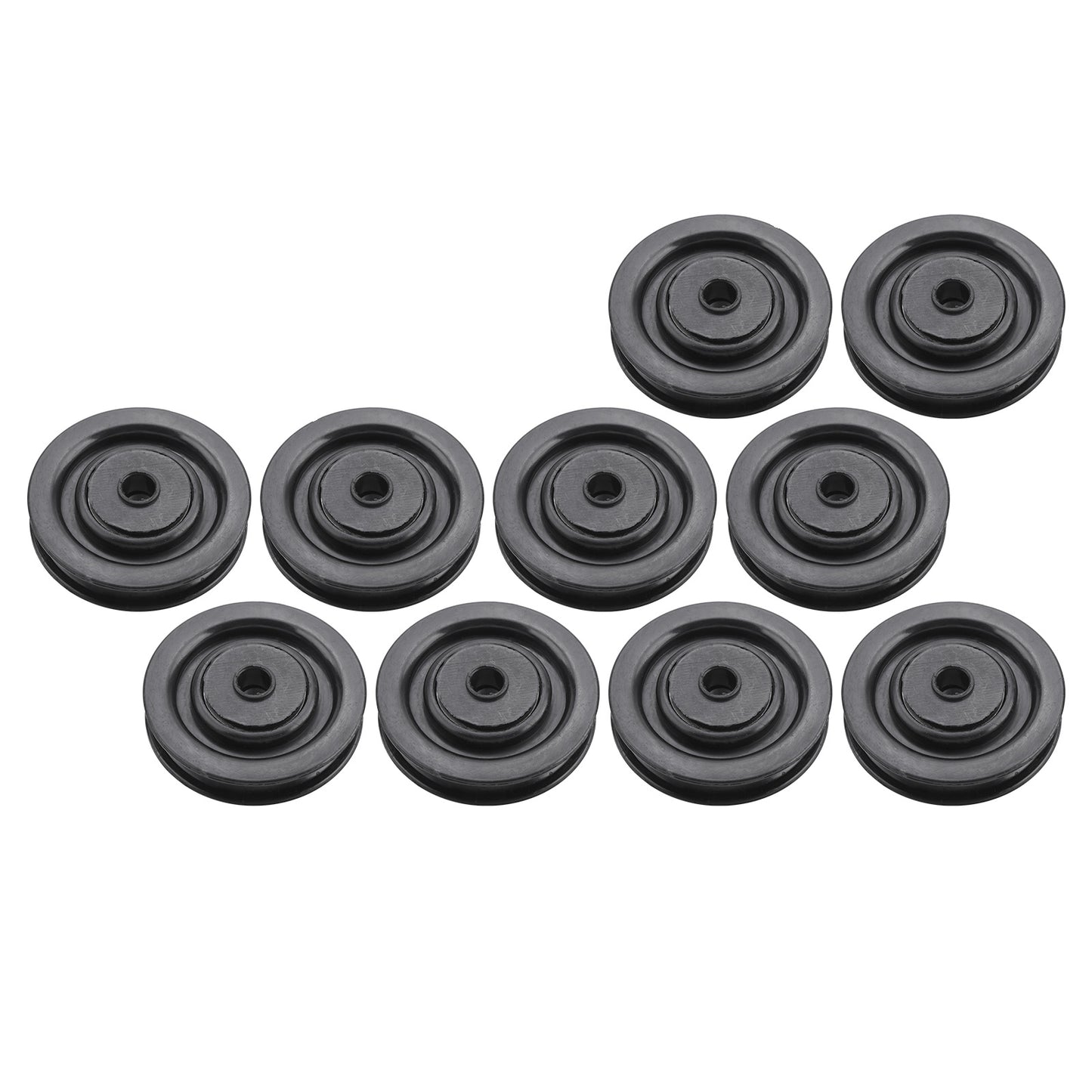 10Pcs Universal Pulley Wheels – 75mm Nylon Bearing Core for Fitness Hoisting Equipment