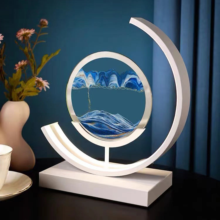 Luxury 3D Quicksand Painting LED Lamp – Elegant Business Gift & Home Décor
