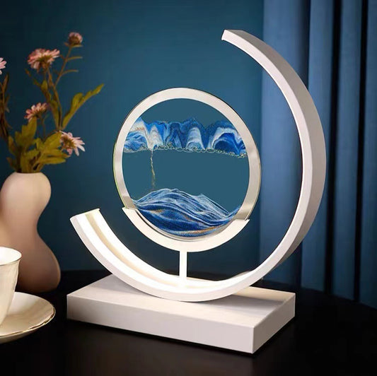 Luxury 3D Quicksand Painting LED Lamp – Elegant Business Gift & Home Décor