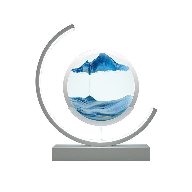 Luxury 3D Quicksand Painting LED Lamp – Elegant Business Gift & Home Décor