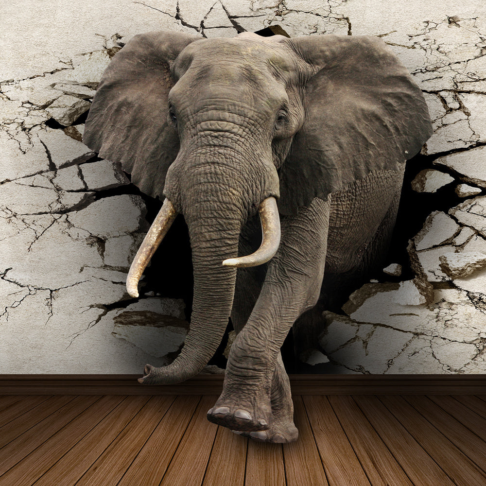 Creative Elephant Canvas Painting – Majestic Wall Art for Home Decor