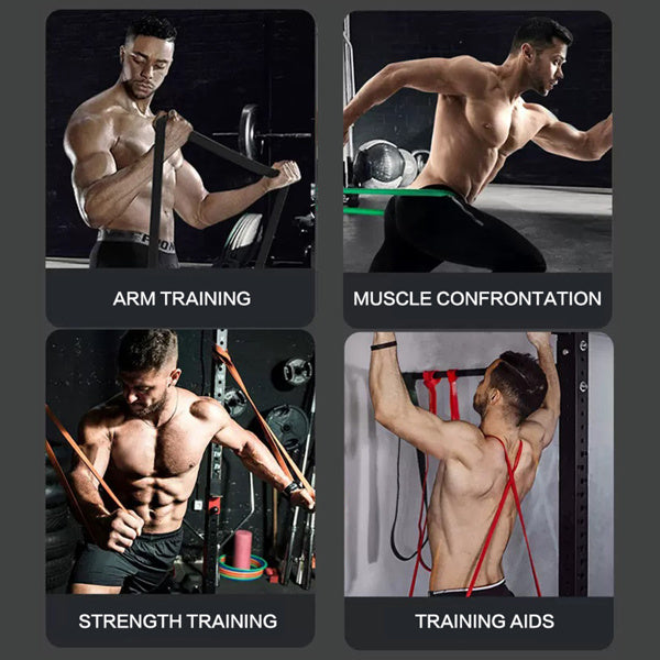 Latex Exercise Bands – Resistance Bands for Stretching, Powerlifting & Strength Training