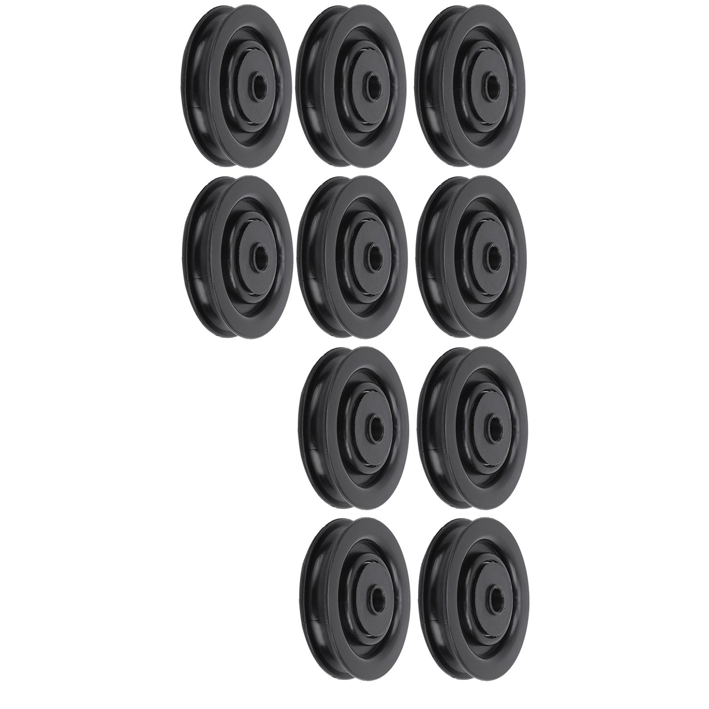 10Pcs Universal Pulley Wheels – 75mm Nylon Bearing Core for Fitness Hoisting Equipment