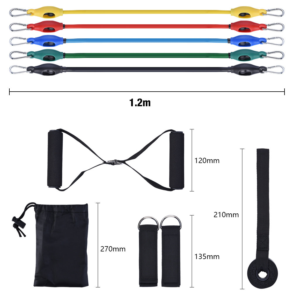 10pcs Resistance Band Set – Anti-Snap Exercise Tubes & Latex Bands for Fitness Training
